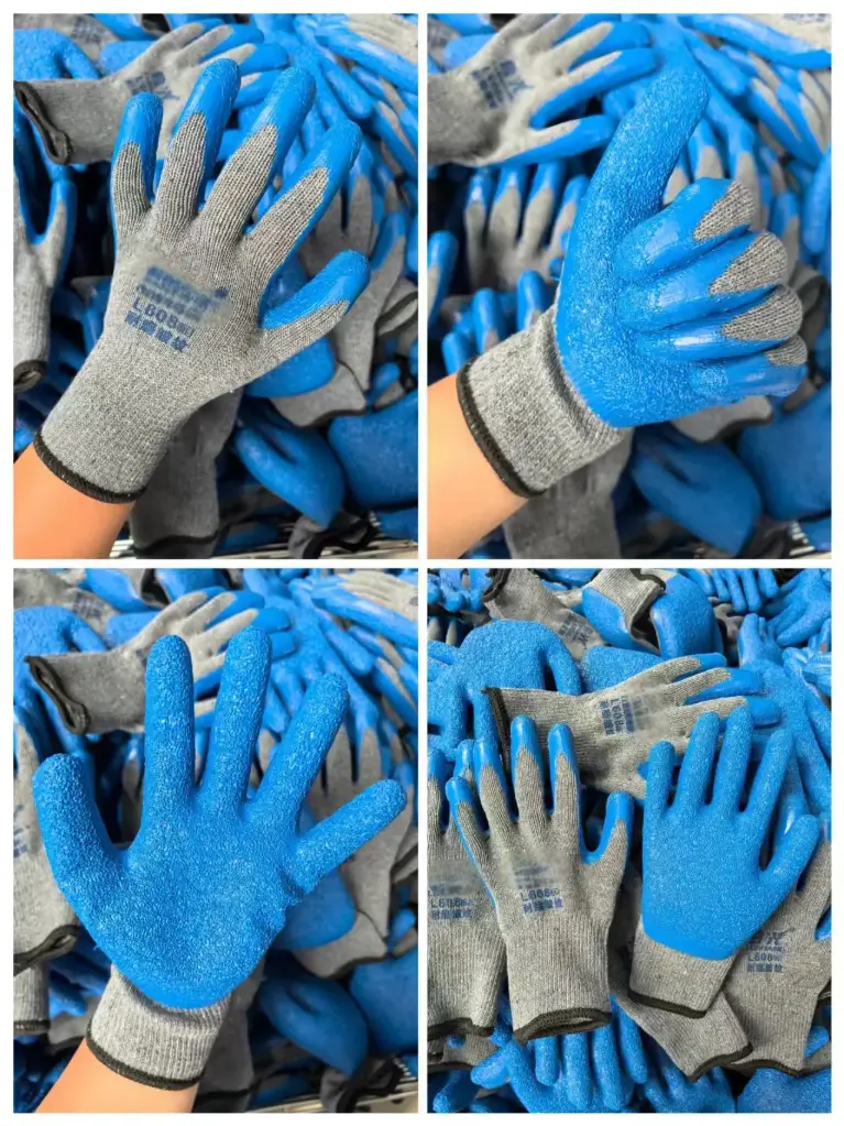 Textured latex gloves L608(10 pairs)